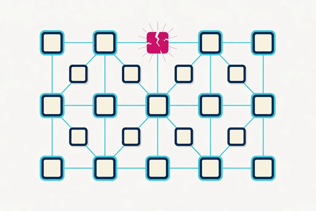 Diagram of a network partition being injected into a distributed database cluster during a game day