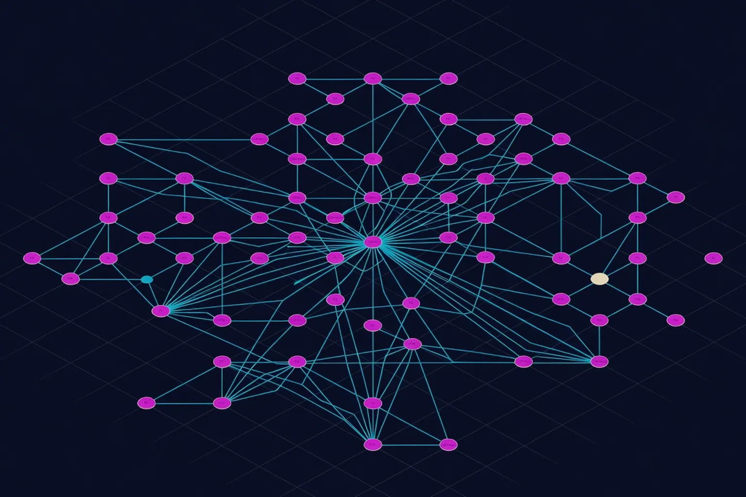 Knowledge graph of thirty interconnected concepts