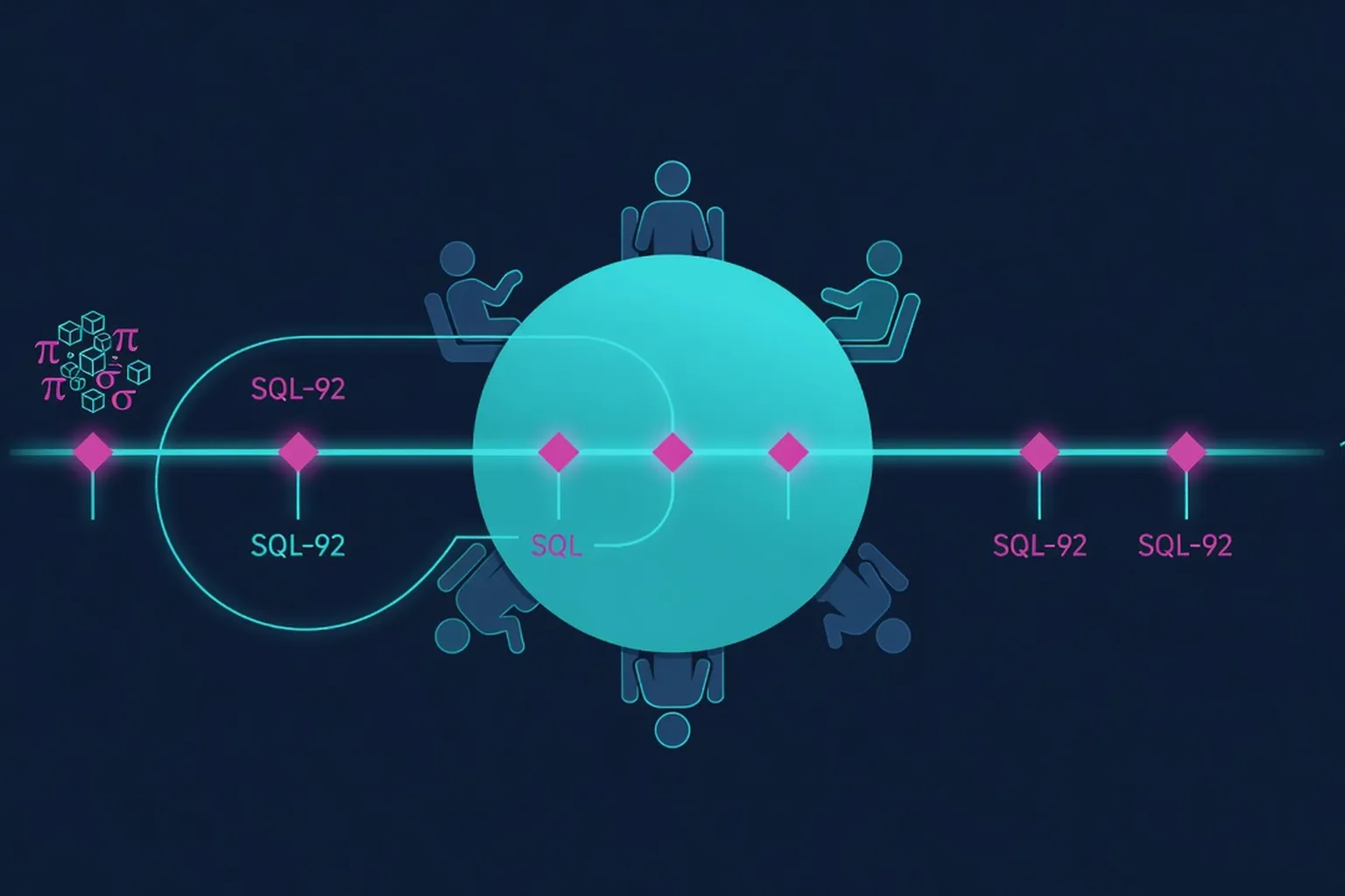 The 1995 SQL Reunion: People, Projects, and Politics — architecture diagram