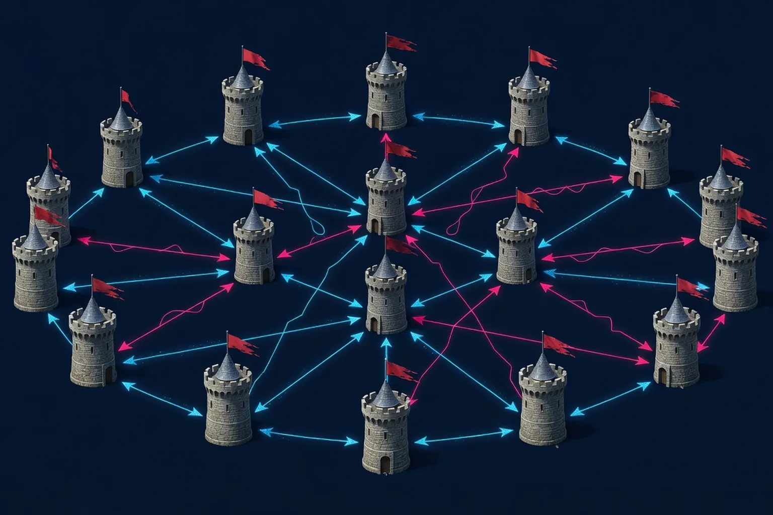 The Byzantine Generals Problem — architecture diagram