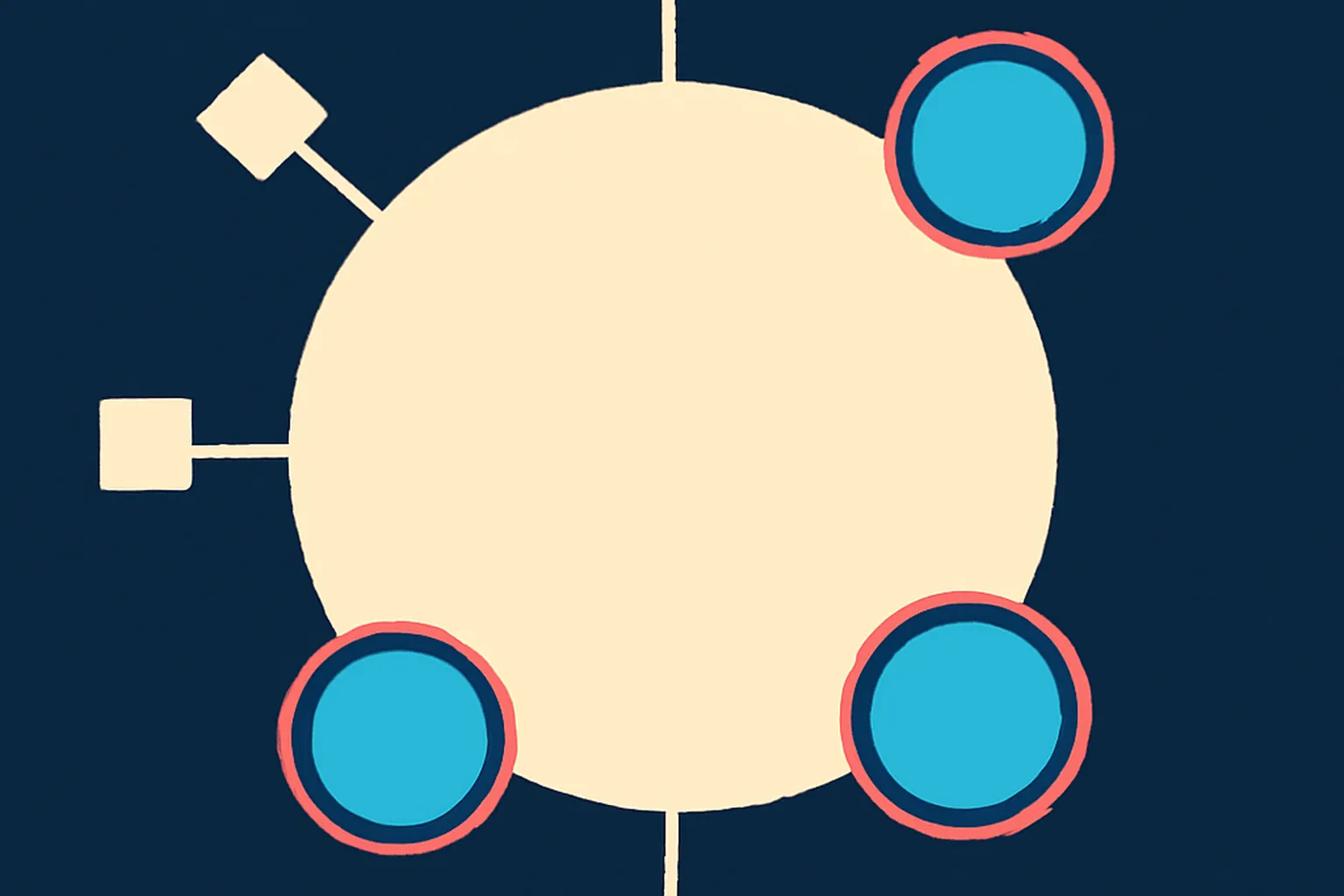 Consistent hashing ring diagram distributing keys across shard nodes